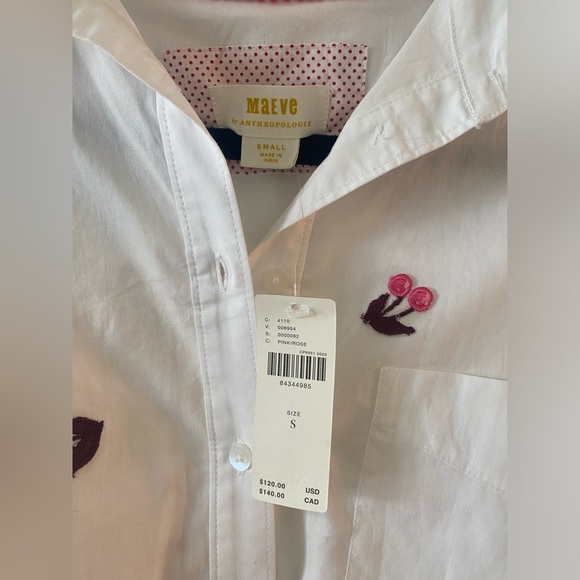 NWT Anthropologie Bennet Button Down Shirt by Maeve - Picture 4 of 4